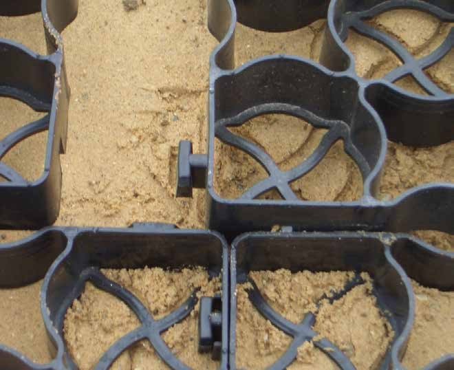 Cells being filled with bedding material