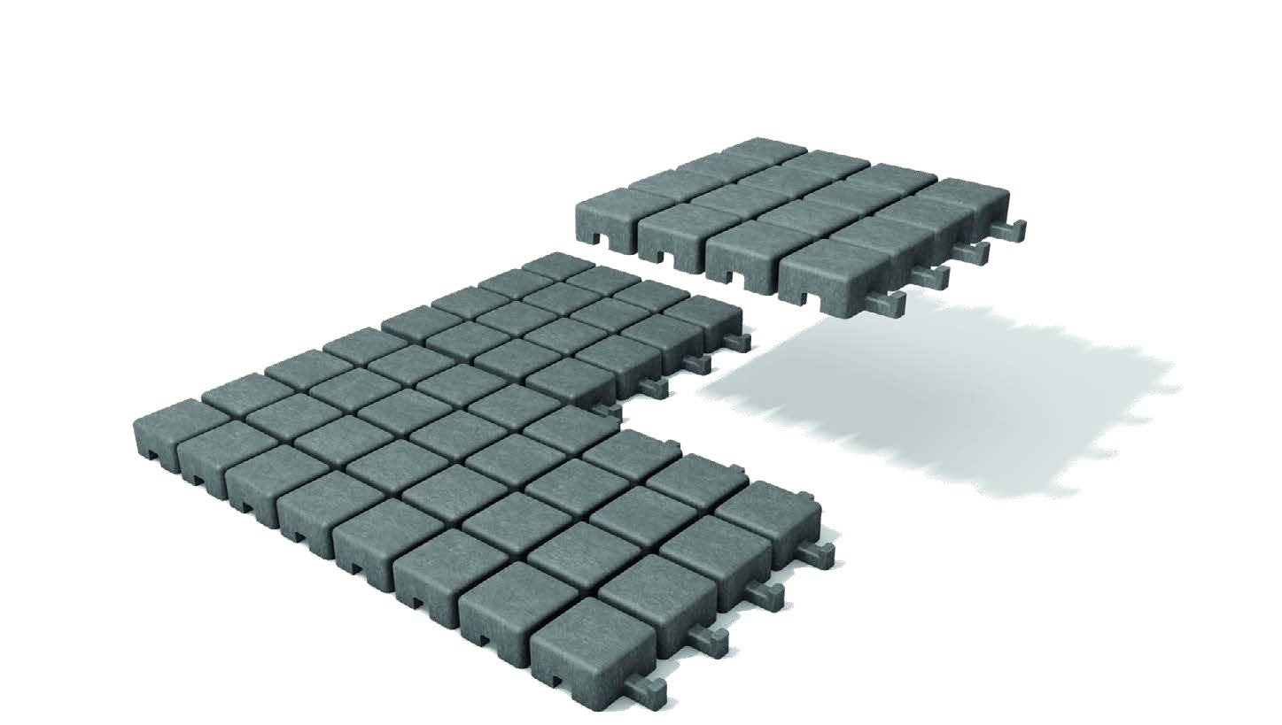 Paving Stone unit made from recycled plastic