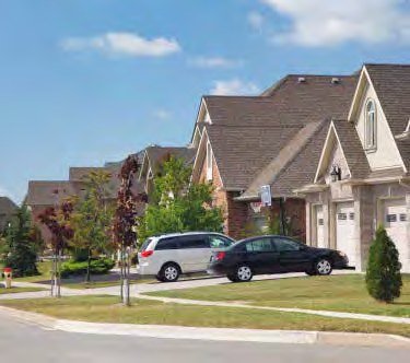 Residential street parking on a porous surface