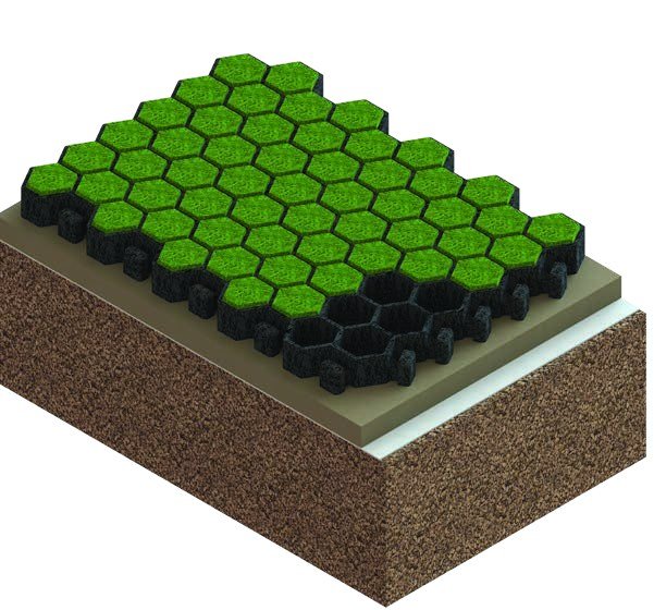 Build-up for a grass finish